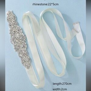 crystal ribbon belt bride sash Anthropologie